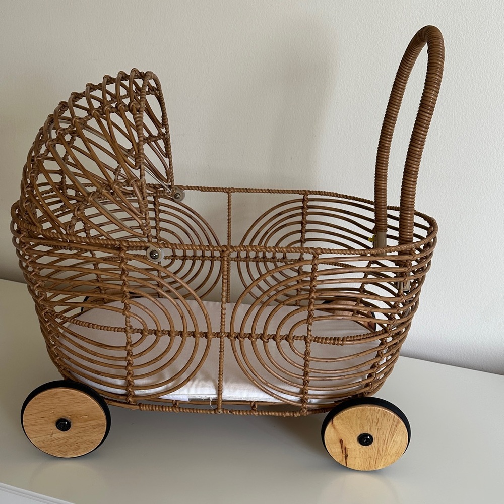 Wicker Doll Stroller